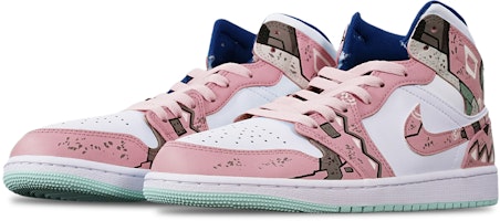 【客製球鞋】 華頓 Air Jordan 1 Mid 賽博朋克戰損高達三角機械風 手繪 限量特殊鞋盒 中幫 復古籃球鞋 男款 藕白 Shop 【客製球鞋】 華頓 Air Jordan 1 Mid 賽博朋克戰損高達三角機械風 手繪 限量特殊鞋盒 中幫 復古籃球鞋 男款 藕白