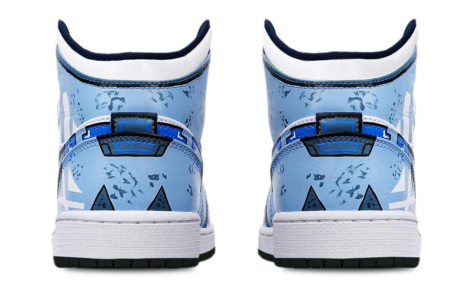 Purchase [定制鞋] Air Jordan 1 Mid '赛博朋克高达烟雾蓝' 554725-075(TeamT-黑底战损蓝白女S-BOX