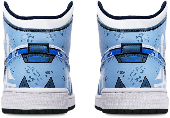 【定制球鞋】 Jordan Air Jordan 1 Mid 賽博朋克 黑底戰損 高達機械風 限量鞋盒 中幫 復古籃球鞋 GS 霧霾藍 Purchase 【定制球鞋】 Jordan Air Jordan 1 Mid 賽博朋克 黑底戰損 高達機械風 限量鞋盒 中幫 復古籃球鞋 GS 霧霾藍