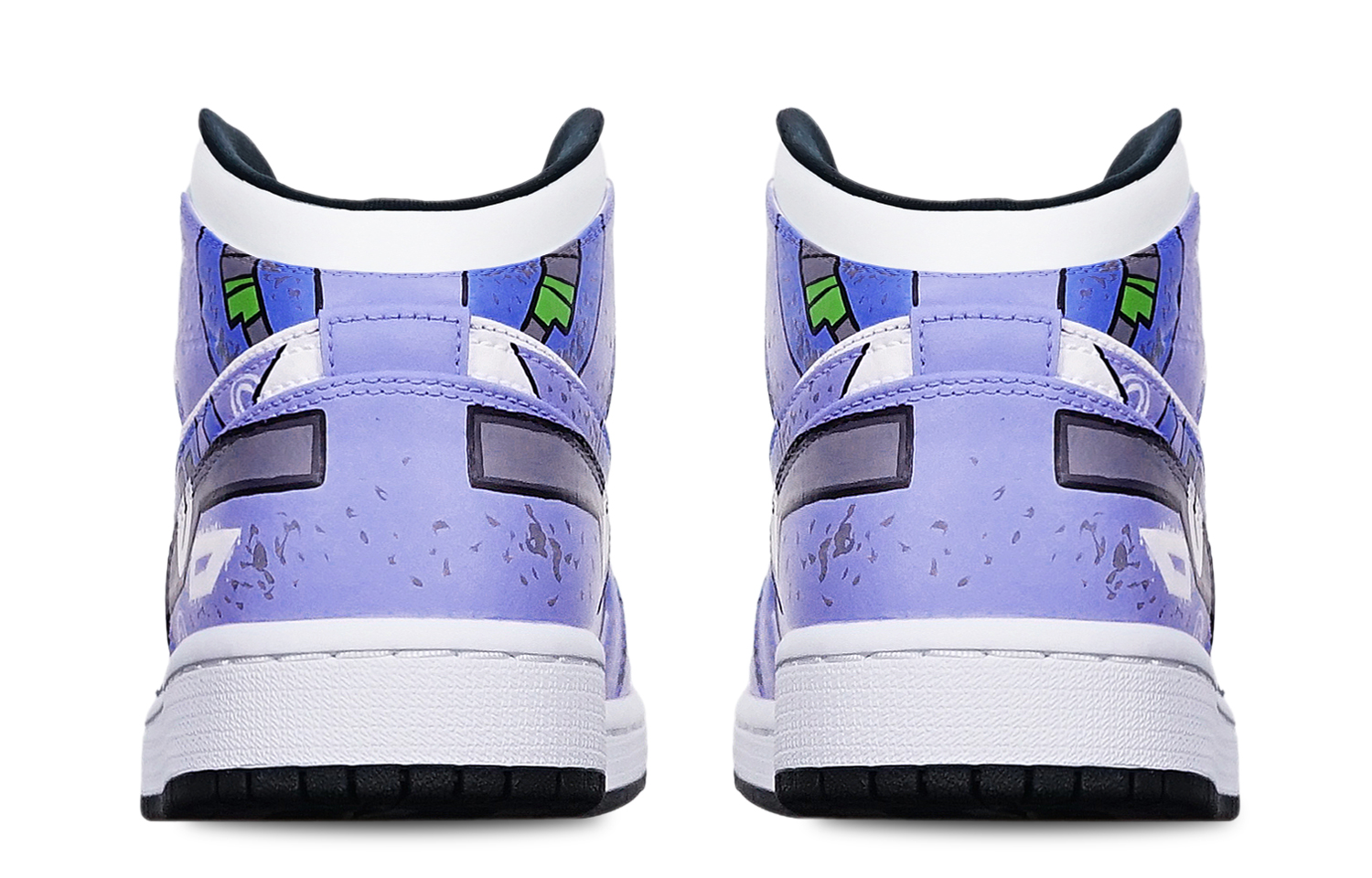 Purchase 【訂製球鞋】 Jordan Air Jordan 1 Mid 機械賽博朋克 戰損高達風 限量特殊鞋盒 中幫 復古籃球鞋 GS 藍紫白