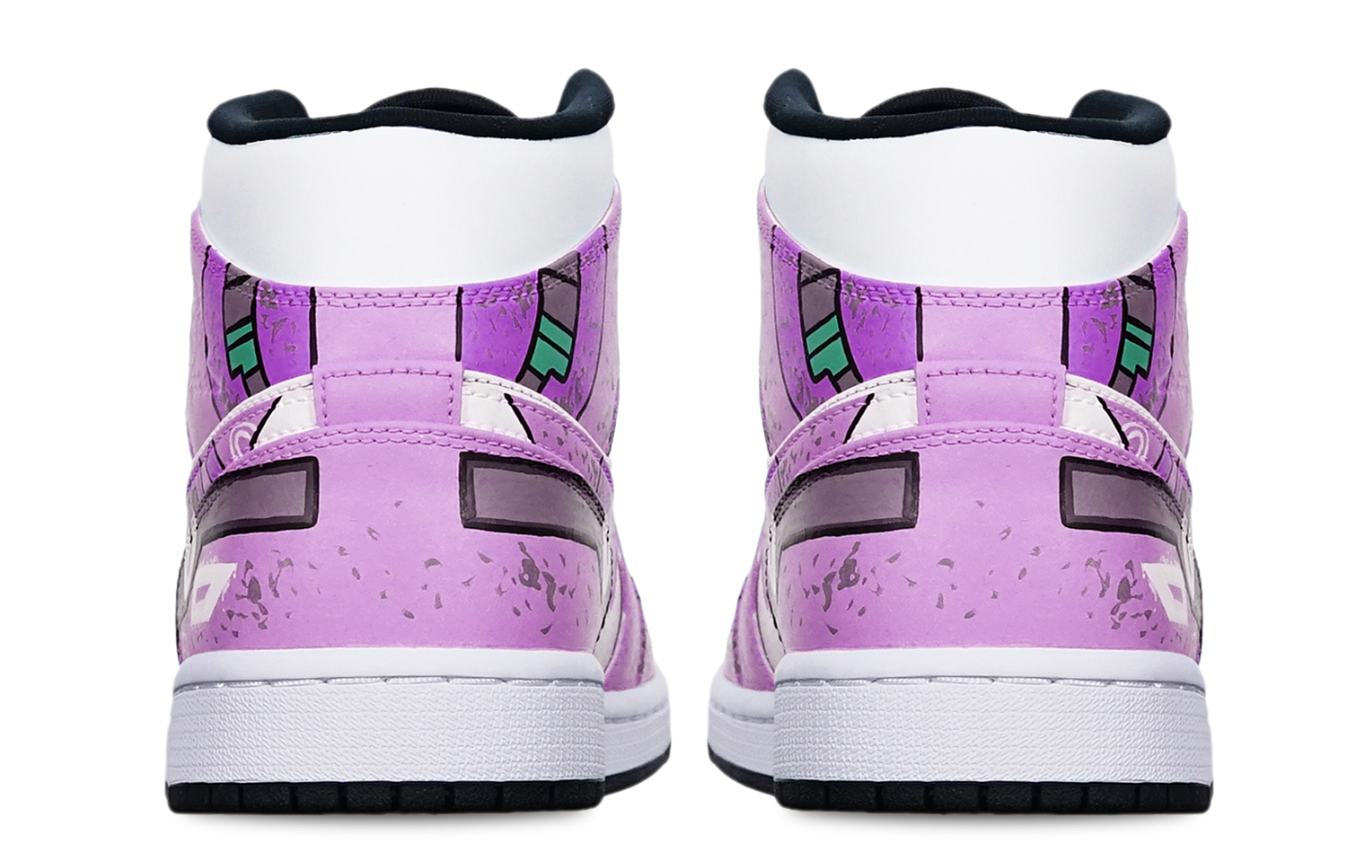 Purchase [Kasut Custom] Air Jordan 1 Mid 'Cyberpunk Gundam Ungu Merah Putih' 554724-075(TeamT-战损II型紫红S-BOX)