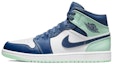 Details for 【訂製球鞋】Jordan Air Jordan 1 Mid 賽博朋克 戰損高達 三角機械風 手繪 限量特殊鞋盒 中幫 復古籃球鞋 男款 綠白