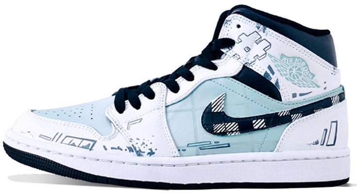 【カスタムシューズ】エアジョーダン1 ミッド 'サイバーパンク アイランドグリーン プレイド' 554724-132(Team36-男款破坏格纹渐变薄荷绿) Buy 【カスタムシューズ】エアジョーダン1 ミッド 'サイバーパンク アイランドグリーン プレイド' 554724-132(Team36-男款破坏格纹渐变薄荷绿)