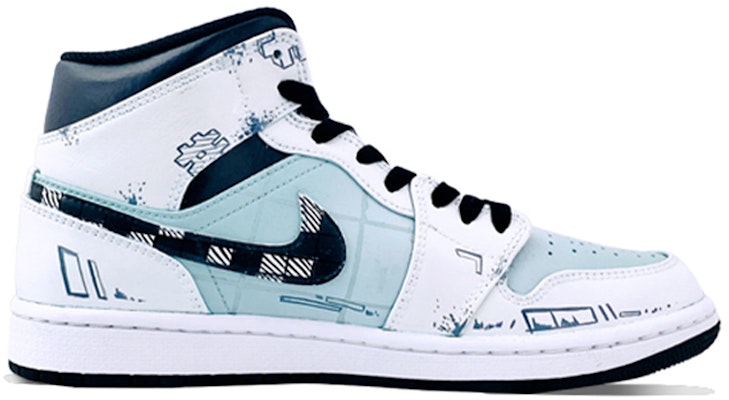 【カスタムシューズ】エアジョーダン1 ミッド 'サイバーパンク アイランドグリーン プレイド' 554724-132(Team36-男款破坏格纹渐变薄荷绿) Order 【カスタムシューズ】エアジョーダン1 ミッド 'サイバーパンク アイランドグリーン プレイド' 554724-132(Team36-男款破坏格纹渐变薄荷绿)