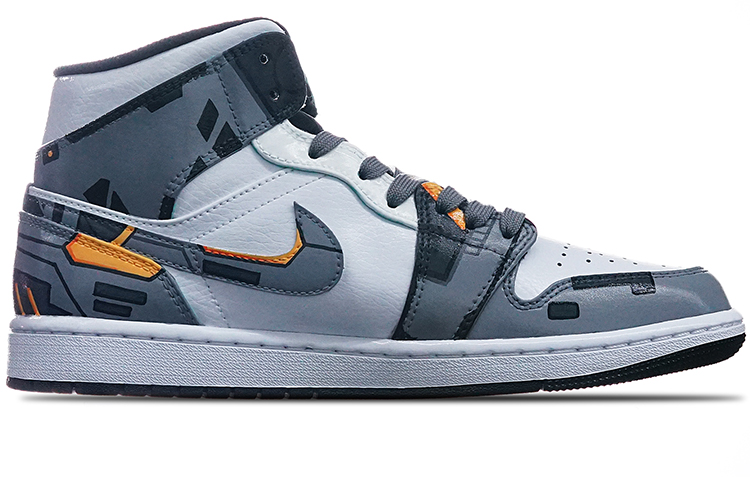 Order [定制鞋款] Air Jordan 1 Mid '赛博朋克岛屿绿' 554725-132(TeamT-女款电玩主题灰白黄)