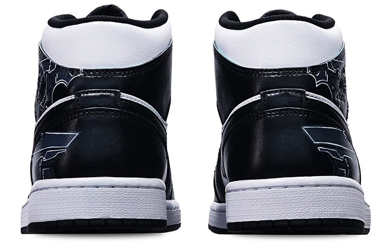 Shop [Kasut Tersuai] Air Jordan 1 Mid 'Cyberpunk Island Hijau' 554724-132(Teamone-男款赛博朋克黑白Z)