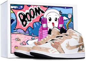 【定製球鞋】Jordan Air Jordan 1 Mid 機械賽博朋克 限量特殊鞋盒 中幫 復古籃球鞋 GS 卡其白 Buy 【定製球鞋】Jordan Air Jordan 1 Mid 機械賽博朋克 限量特殊鞋盒 中幫 復古籃球鞋 GS 卡其白