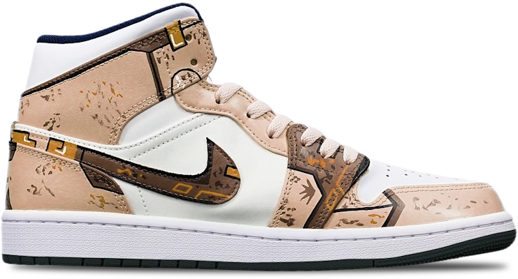 カスタムAJ1ミッド "サイバーパンク カーキホワイト" 554724-075(TeamT-黑底战损卡其白S-BOX) Order カスタムAJ1ミッド "サイバーパンク カーキホワイト" 554724-075(TeamT-黑底战损卡其白S-BOX)