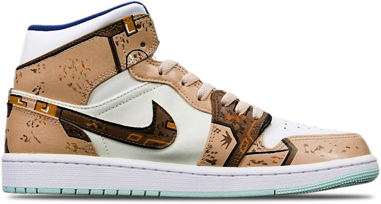 커스텀 에어 조던 1 미드 '사이バー펑크 카키-화이트' 554724-413(TeamT-战损机械卡其白S-BOX) Lookbook 커스텀 에어 조던 1 미드 '사이バー펑크 카키-화이트' 554724-413(TeamT-战损机械卡其白S-BOX)