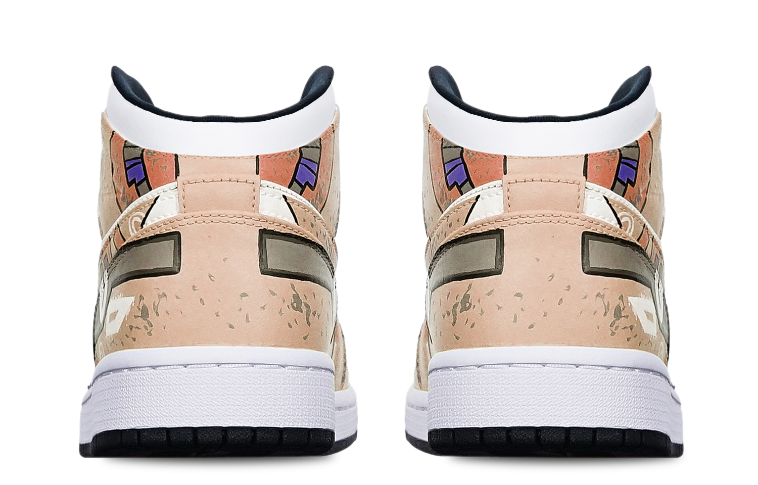 Purchase [Sepatu Kustom] Air Jordan 1 Mid 'Cyberpunk Khaki-Putih' 554725-075(TeamT-战损II卡其女S-BOX)