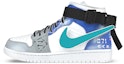Order 【訂製球鞋】 Jordan Air Jordan 1 是在玩鞋 發光 賽博龐克LED鉤 紮帶 中筒 復古籃球鞋 男款