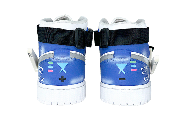 Details for 【訂製球鞋】 Jordan Air Jordan 1 是在玩鞋 發光 賽博龐克LED鉤 紮帶 中筒 復古籃球鞋 男款