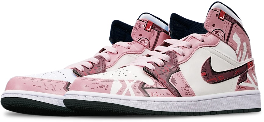 【定製球鞋】Jordan Air Jordan 1 mid 賽博朋克 機械風 限量鞋盒 中幫 復古籃球鞋 男女同款 藕白 Lookbook 【定製球鞋】Jordan Air Jordan 1 mid 賽博朋克 機械風 限量鞋盒 中幫 復古籃球鞋 男女同款 藕白
