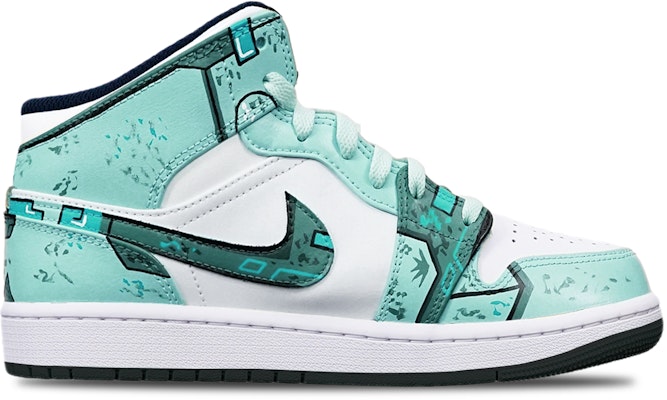 에어 조던 1 미드 '사이버펑크 메크 그린 화이트' (커스텀) 554725-075(TeamT-黑底战损绿白女S-BOX) Order 에어 조던 1 미드 '사이버펑크 메크 그린 화이트' (커스텀) 554725-075(TeamT-黑底战损绿白女S-BOX)