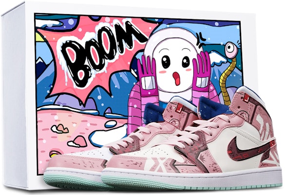 【定制球鞋】 Jordan Air Jordan 1 Mid 賽博朋克戰損高達機械風 手繪 限量特殊鞋盒 中幫 復古籃球鞋 男款 藕白 Buy 【定制球鞋】 Jordan Air Jordan 1 Mid 賽博朋克戰損高達機械風 手繪 限量特殊鞋盒 中幫 復古籃球鞋 男款 藕白