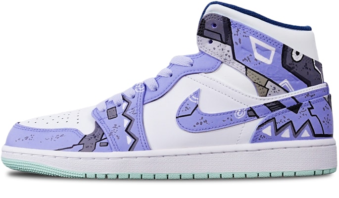 カスタムAJ1ミッド「サイバーパンク・メカ青紫白」 554724-413(TeamT-三角机械蓝紫白S-BOX) Buy カスタムAJ1ミッド「サイバーパンク・メカ青紫白」 554724-413(TeamT-三角机械蓝紫白S-BOX)