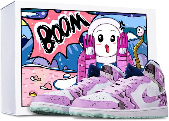【定製球鞋】 Jordan Air Jordan 1 Mid 賽博朋克戰損高達三角機械風 手繪 限量特殊鞋盒 中幫 復古籃球鞋 男款 紫紅白 Buy 【定製球鞋】 Jordan Air Jordan 1 Mid 賽博朋克戰損高達三角機械風 手繪 限量特殊鞋盒 中幫 復古籃球鞋 男款 紫紅白
