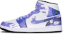 에어 조던 1 미드 "사이버펑크 메카 보라 파흰" 554724-075(TeamT-战损II型紫蓝S-BOX)