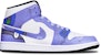 에어 조던 1 미드 "사이버펑크 메카 보라 파흰" 554724-075(TeamT-战损II型紫蓝S-BOX)
