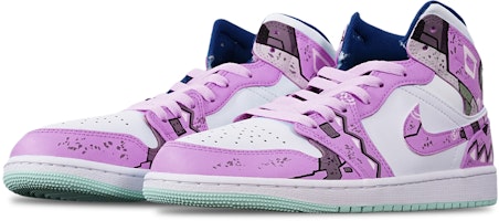 Zapatillas Personalizadas Air Jordan 1 Mid "Cyberpunk" 554724-413(TeamT-三角机械紫红白S-BOX) Shop Zapatillas Personalizadas Air Jordan 1 Mid "Cyberpunk" 554724-413(TeamT-三角机械紫红白S-BOX)