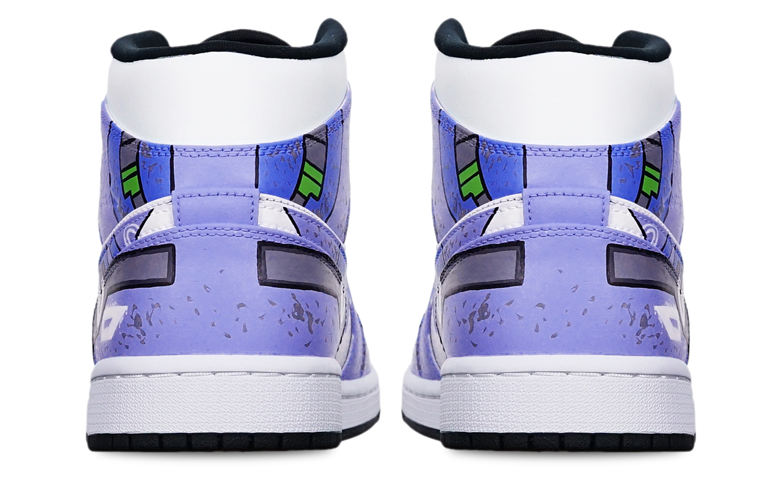Purchase 에어 조던 1 미드 "사이버펑크 메카 보라 파흰" 554724-075(TeamT-战损II型紫蓝S-BOX)