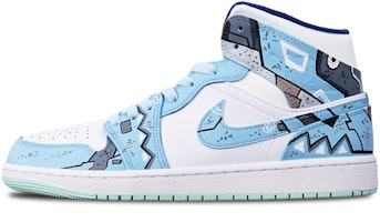 カスタムAJ1ミッド「サイバーパンク・メカ・スモーキーブルー」 554724-413(TeamT-三角机械雾霾蓝S-BOX) Order カスタムAJ1ミッド「サイバーパンク・メカ・スモーキーブルー」 554724-413(TeamT-三角机械雾霾蓝S-BOX)