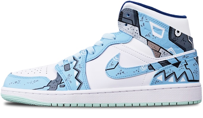 カスタムAJ1ミッド「サイバーパンク・メカ・スモーキーブルー」 554724-413(TeamT-三角机械雾霾蓝S-BOX) Order カスタムAJ1ミッド「サイバーパンク・メカ・スモーキーブルー」 554724-413(TeamT-三角机械雾霾蓝S-BOX)