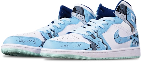 カスタムAJ1ミッド「サイバーパンク・メカ・スモーキーブルー」 554724-413(TeamT-三角机械雾霾蓝S-BOX) Shop カスタムAJ1ミッド「サイバーパンク・メカ・スモーキーブルー」 554724-413(TeamT-三角机械雾霾蓝S-BOX)