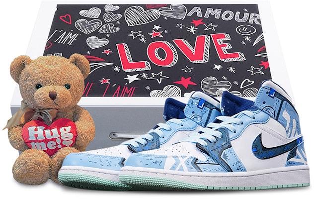 Jordan 1 Mid "Navidad Cyberpunk" Azul Blanco 554724-413(TeamT-圣诞机械雾霾蓝S-BOX) Buy Jordan 1 Mid "Navidad Cyberpunk" Azul Blanco 554724-413(TeamT-圣诞机械雾霾蓝S-BOX)