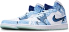 Shop Jordan 1 Mid "Navidad Cyberpunk" Azul Blanco 554724-413(TeamT-圣诞机械雾霾蓝S-BOX)
