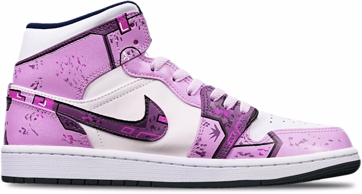 【定制球鞋】Jordan Air Jordan 1 Mid 賽博朋克 機械風 限量鞋盒 中幫 復古籃球鞋 男女同款 紫紅白 Order 【定制球鞋】Jordan Air Jordan 1 Mid 賽博朋克 機械風 限量鞋盒 中幫 復古籃球鞋 男女同款 紫紅白