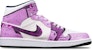 에어 조던 1 미드 '사이버펑크 메탈릭 퍼플 레드 화이트' (71 characters) 554724-075(TeamT-黑底战损紫红白S-BOX)