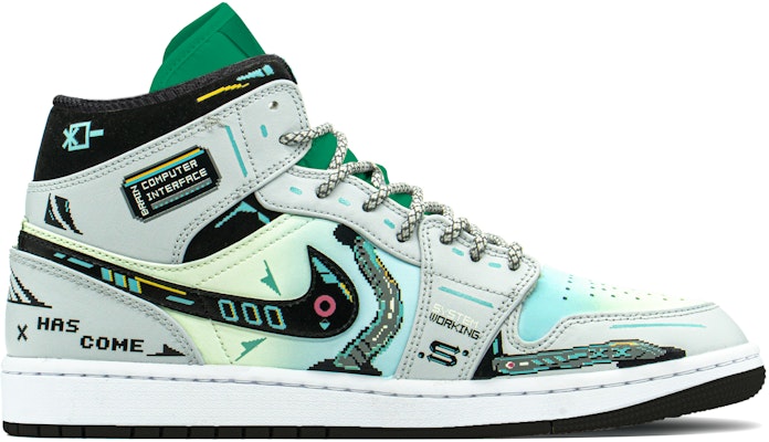 【定製球鞋】Jordan Air Jordan 1 FZBB 賽博龐克 機能禮盒 電玩像素 電玩薄荷糖 耐磨輕便增高 中筒 復古籃球鞋 男款 藍綠 Order 【定製球鞋】Jordan Air Jordan 1 FZBB 賽博龐克 機能禮盒 電玩像素 電玩薄荷糖 耐磨輕便增高 中筒 復古籃球鞋 男款 藍綠