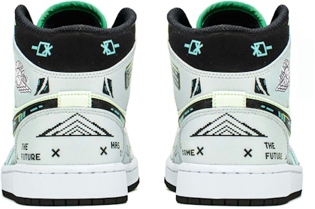 【定製球鞋】Jordan Air Jordan 1 FZBB 賽博龐克 機能禮盒 電玩像素 電玩薄荷糖 耐磨輕便增高 中筒 復古籃球鞋 男款 藍綠 Shop 【定製球鞋】Jordan Air Jordan 1 FZBB 賽博龐克 機能禮盒 電玩像素 電玩薄荷糖 耐磨輕便增高 中筒 復古籃球鞋 男款 藍綠