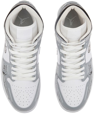 【訂製球鞋】 Jordan Air Jordan 1 Mid 賽博朋克 機能 頭號玩家 遊戲像素 電玩 中幫 復古籃球鞋 男款 白灰 Shop 【訂製球鞋】 Jordan Air Jordan 1 Mid 賽博朋克 機能 頭號玩家 遊戲像素 電玩 中幫 復古籃球鞋 男款 白灰