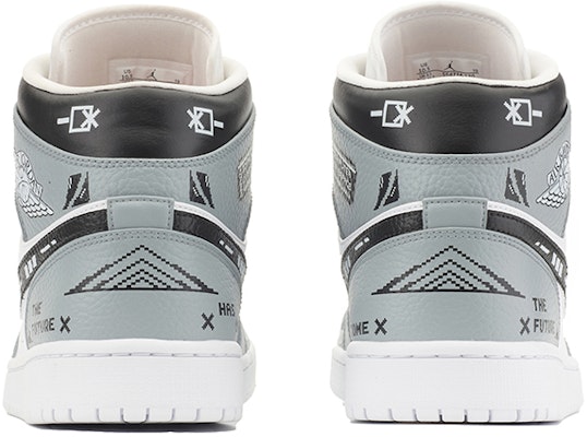 【訂製球鞋】 Jordan Air Jordan 1 Mid 賽博朋克 機能 頭號玩家 遊戲像素 電玩 中幫 復古籃球鞋 男款 白灰 Purchase 【訂製球鞋】 Jordan Air Jordan 1 Mid 賽博朋克 機能 頭號玩家 遊戲像素 電玩 中幫 復古籃球鞋 男款 白灰