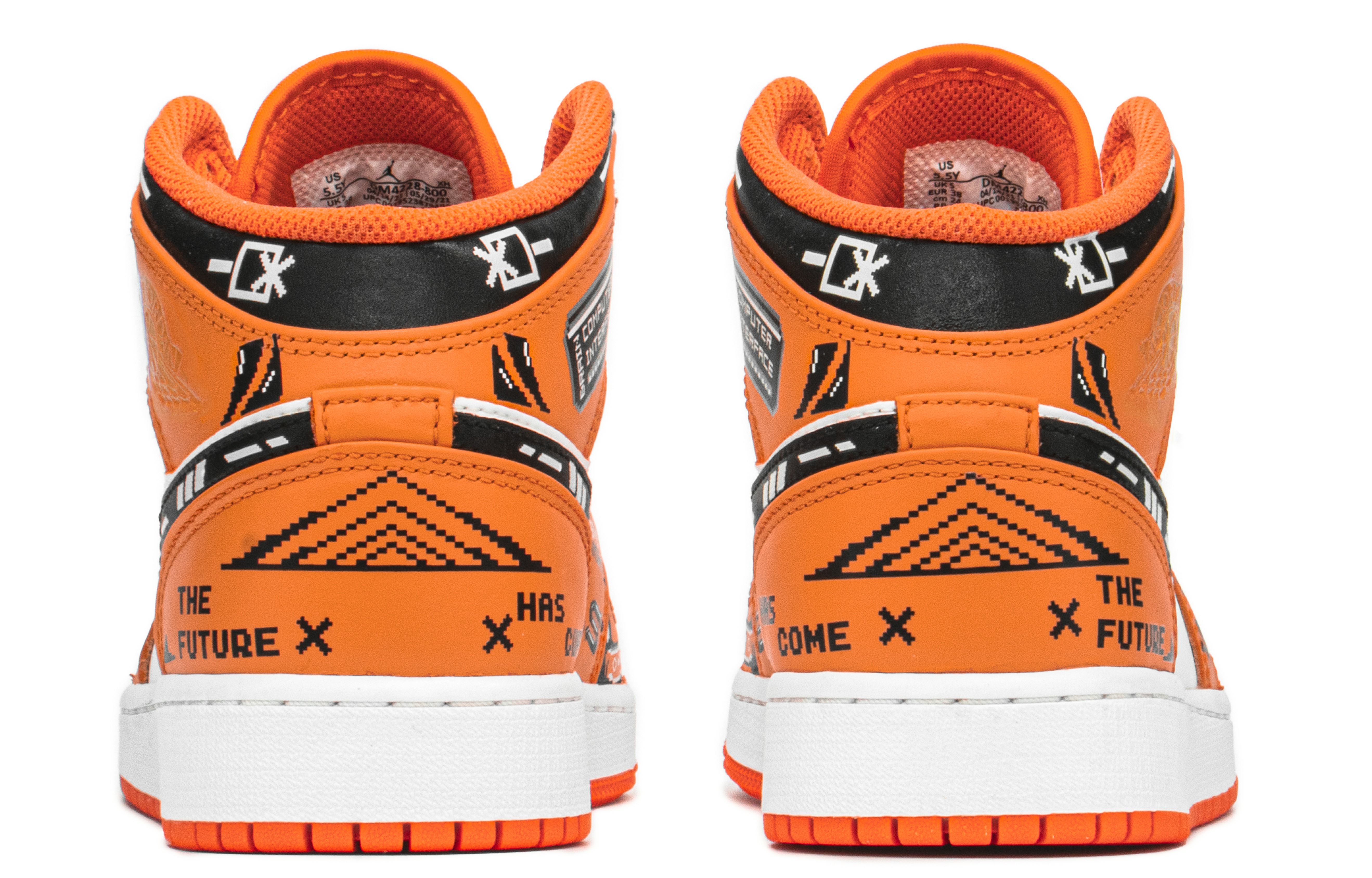 Shop [Sepatu Custom] Air Jordan 1 Mid 'Cyberpunk Pixel Cotton Candy' DM4228-800(TeamA-赛博女款扣碎)