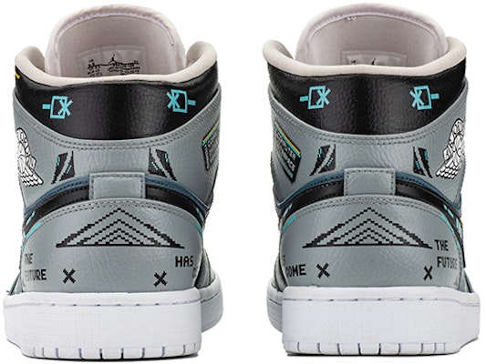 【定制球鞋】Jordan Air Jordan 1 Mid 賽博朋克 機能 頭號玩家 遊戲電玩 像素 中幫 復古籃球鞋 男款 電玩灰 Purchase 【定制球鞋】Jordan Air Jordan 1 Mid 賽博朋克 機能 頭號玩家 遊戲電玩 像素 中幫 復古籃球鞋 男款 電玩灰