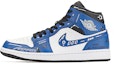 Buy 에어 조던 1 미드 '사이버펑크 픽셀 블루' 554724-170(TeamA-AJ1男款赛博闪电蓝)