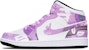 사이버펑크 퍼플 레드 에어 조던 1 미드 (커스텀) 554725-075(TeamT-战损II紫红女S-BOX)