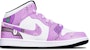 사이버펑크 퍼플 레드 에어 조던 1 미드 (커스텀) 554725-075(TeamT-战损II紫红女S-BOX)