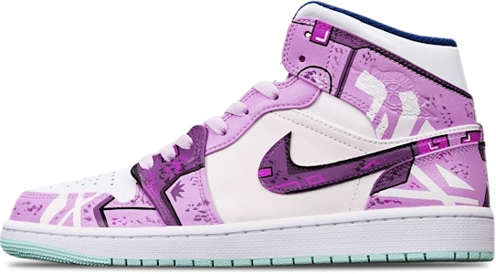 Zapatillas Personalizadas Air Jordan 1 Mid "Cyberpunk" 554724-413(TeamT-战损机械紫红白S-BOX) Buy Zapatillas Personalizadas Air Jordan 1 Mid "Cyberpunk" 554724-413(TeamT-战损机械紫红白S-BOX)