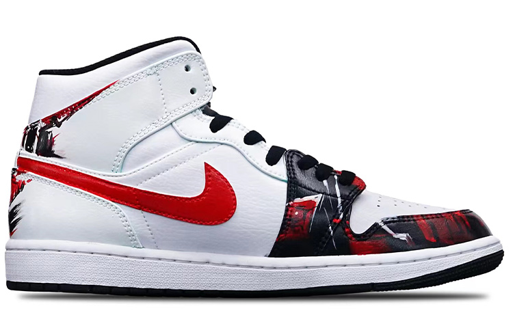 Order [定制鞋] Air Jordan 1 中帮 '赛博朋克红黑' 554724-132(Teamone-男款赛博朋克红钩)