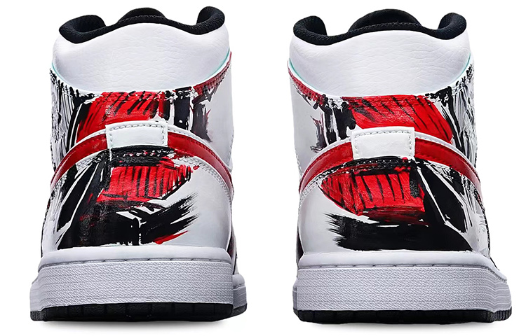 Shop [定制鞋] Air Jordan 1 中帮 '赛博朋克红黑' 554724-132(Teamone-男款赛博朋克红钩)