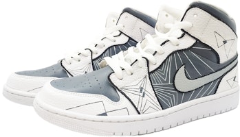 커스텀 에어 조던 1 미드 '사이버펑크 스트라이프' (화이트/블랙) 554724-130(TEAM64-男款条纹国风) Lookbook 커스텀 에어 조던 1 미드 '사이버펑크 스트라이프' (화이트/블랙) 554724-130(TEAM64-男款条纹国风)