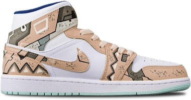 カスタムAJ1ミッド "サイバーパンク 三角ベージュ" 554724-413(TeamT-三角机械卡其白S-BOX) Lookbook カスタムAJ1ミッド "サイバーパンク 三角ベージュ" 554724-413(TeamT-三角机械卡其白S-BOX)