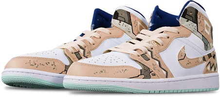 カスタムAJ1ミッド "サイバーパンク 三角ベージュ" 554724-413(TeamT-三角机械卡其白S-BOX) Shop カスタムAJ1ミッド "サイバーパンク 三角ベージュ" 554724-413(TeamT-三角机械卡其白S-BOX)