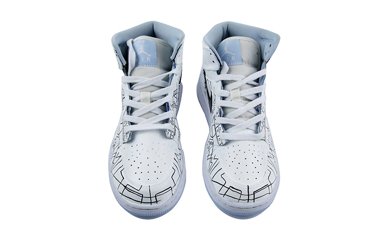 [Custom Shoes] Jordan 1 Mid 'Cyberpunk White Black' 圖 4