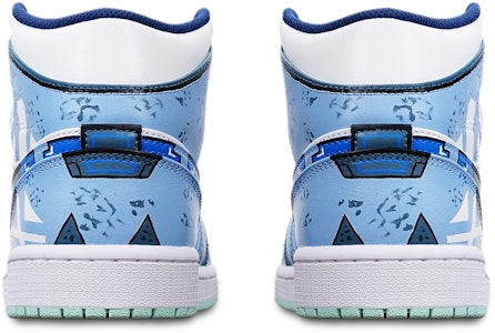 【訂製球鞋】 Jordan Air Jordan 1 Mid 賽博朋克戰損高達機械風 限量鞋盒 中幫 復古籃球鞋 GS 霧霾藍 Shop 【訂製球鞋】 Jordan Air Jordan 1 Mid 賽博朋克戰損高達機械風 限量鞋盒 中幫 復古籃球鞋 GS 霧霾藍