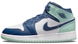 Purchase 【訂製球鞋】 Jordan Air Jordan 1 Mid 賽博朋克戰損高達機械風 限量鞋盒 中幫 復古籃球鞋 GS 霧霾藍